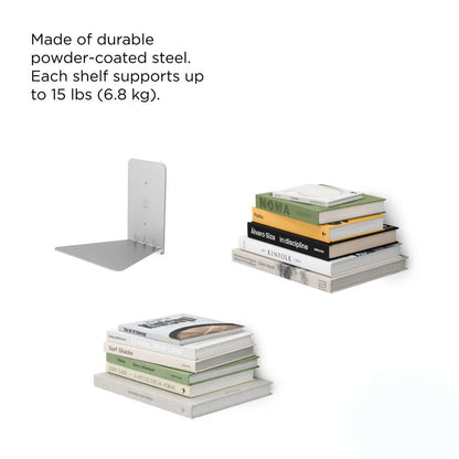 Minimalist Floating Bookshelf – Invisible Wall-Mounted Storage for Books & Decor Set of 3