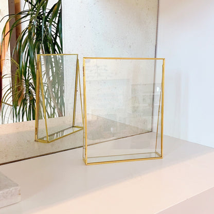 Gold-Edged Display Floating Picture Frames