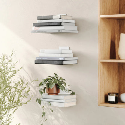 Minimalist Floating Bookshelf – Invisible Wall-Mounted Storage for Books & Decor Set of 3