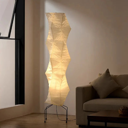 Japanese Wabi-Sabi Rice Paper Irregular Floor Lamp