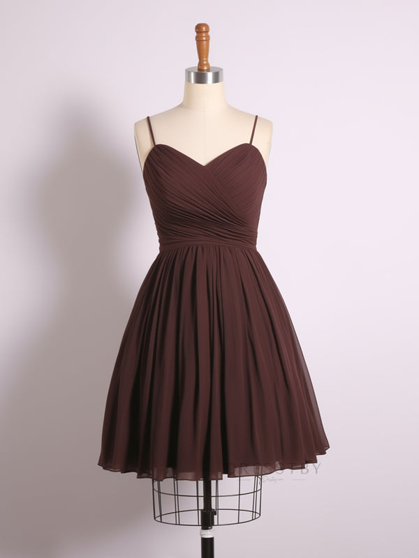 A-Line Sweetheart Neck Chiffon Short Prom Dress, Cute Homecoming Dress